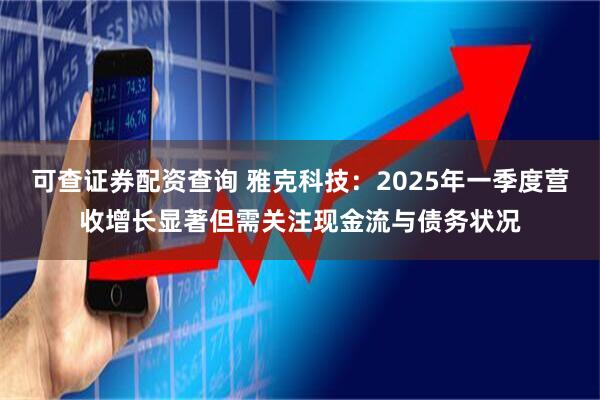 可查证券配资查询 雅克科技：2025年一季度营收增长显著但需关注现金流与债务状况